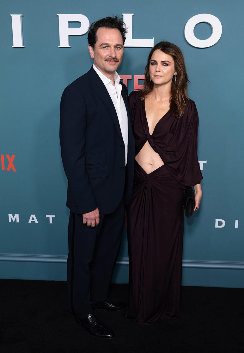 Matthew Rhys and Keri Russell attend The Diplomat - NY Premiere on April 18, 2023 in New York City.