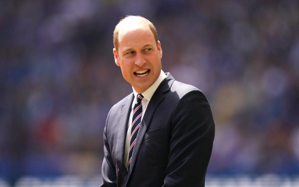 The Prince of Wales ahead of the Vitality Women&#39;s FA Cup final at Wembley Stadium - PA