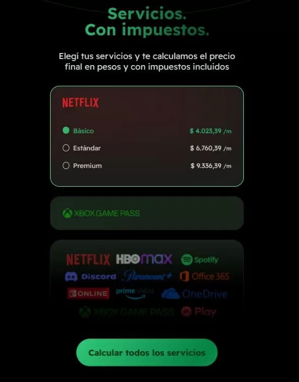 Impuestito, la herramienta l sitio web que tenés que usar para saber lo que vas a pagar por Netflix y otros gastos en dólares