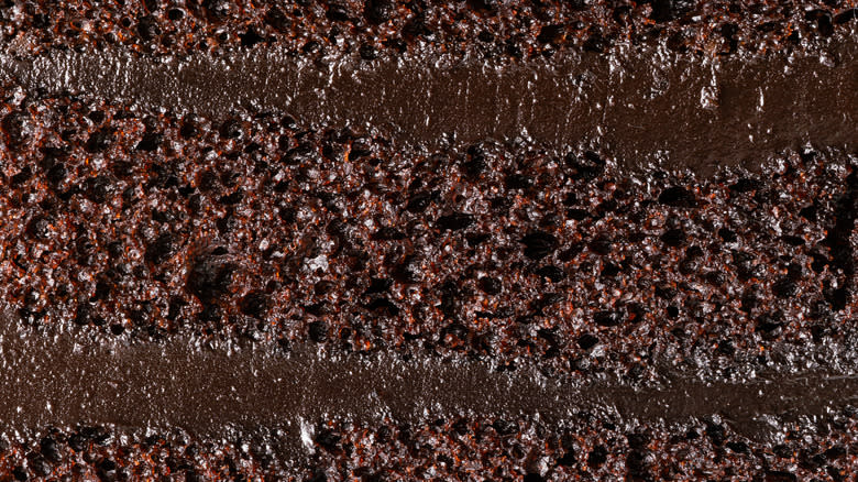chocolate cake closeup