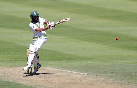 Cricket - South Africa vs Australia - Third Test - Newlands, Cape Town, South Africa - March 22, 2018 South Africa's Hashim Amla in action batting REUTERS/Mike Hutchings