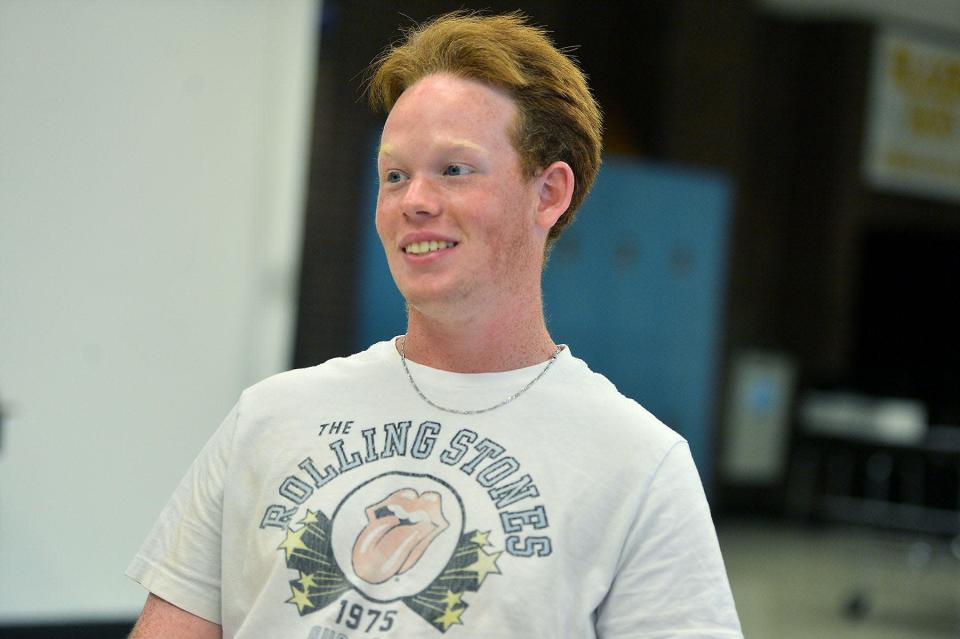 Clear Spring High School's Hayden Muir, 17, talks about his junior year during the last day of the school year Tuesday.