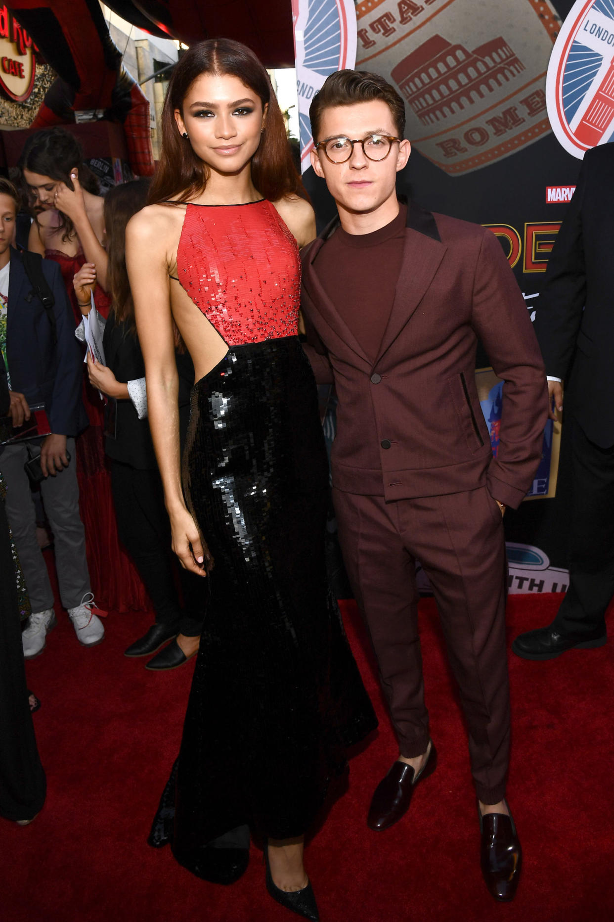 Zendaya and Tom Holland at the 