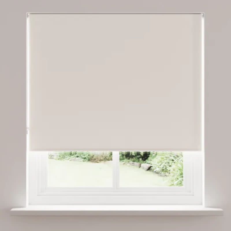 Dunelm blackout blinds in beige