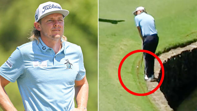 Golfer is sent flying through clubhouse window after player he accused of  cheating HEADBUTTS him