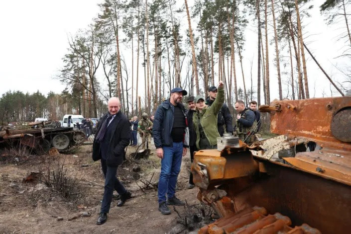 European Council President Michel visits Borodianka