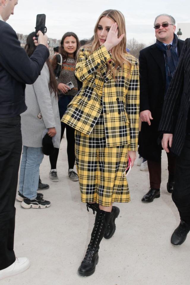Olivia Palermo's Leather Leggings and Tuxedo Blazer Look for Less - The  Budget Babe