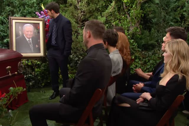 <p>Peacock</p> Victor's funeral on 'Days of Our Lives'