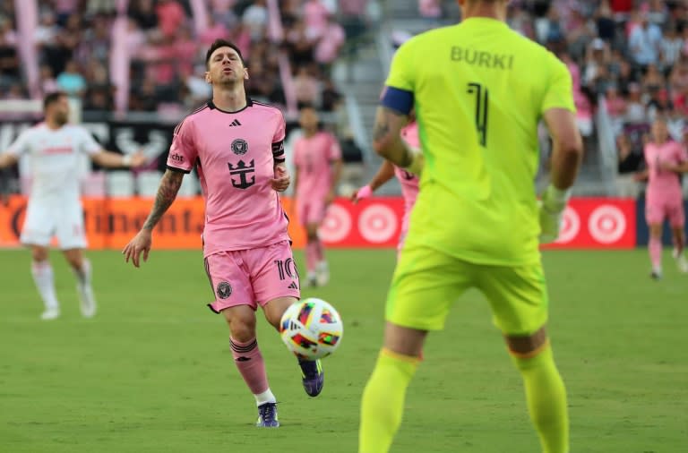 Lionel Messi was on target but Inter Miami were held 3-3 by St.Louis in MLS action on Saturday (Chris ARJOON)