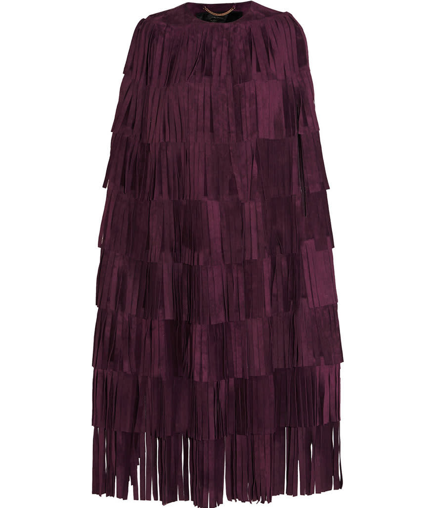 Burberry Prorsum Suede Fringe Cape