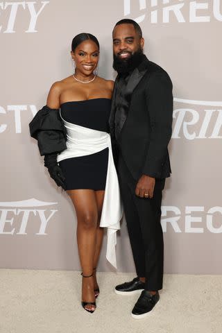 <p>Monica Schipper/Getty</p> Kandi Burruss (L) and Todd Tucker attend 2023 Variety's Women Of Reality TV at Spago on November 29, 2023 in Beverly Hills, California.