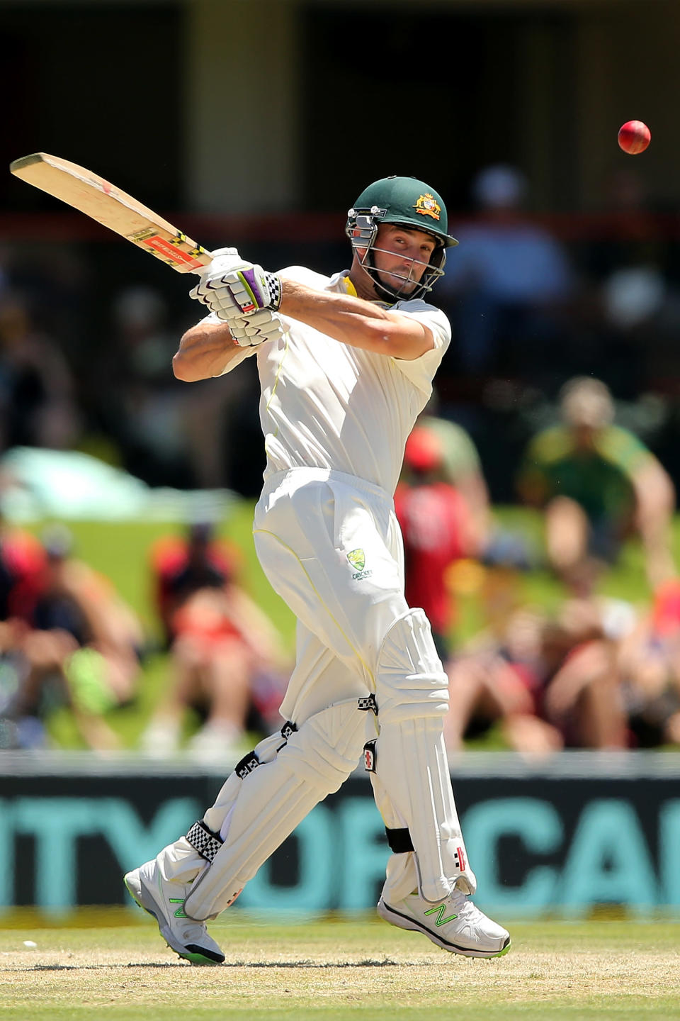 Shaun Marsh of Australia bats during day one of the First Test match between South Africa and Australia on February 12, 2014 in Centurion, South Africa. (Photo by Morne de Klerk/Getty Images)