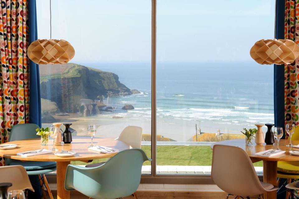 <p>Situated between Newquay and Padstow, the <a href="https://www.booking.com/hotel/gb/bedruthan-steps.en-gb.html?aid=2070936&label=family-holidays-cornwall" rel="nofollow noopener" target="_blank" data-ylk="slk:Bedruthan Hotel;elm:context_link;itc:0;sec:content-canvas" class="link ">Bedruthan Hotel </a>occupies a stunning cliffside position overlooking the honeyed sands of Mawgan Porth - a natural playground for families and kids.</p><p>Children can be kept busy with arts and crafts clubs, storytelling, and rockpool rambling while you enjoy some me-time in the spa. There's also surfing lessons for older kids, inflatables in the pool, a football pitch, table tennis and a pool table.</p><p><a class="link " href="https://www.booking.com/hotel/gb/bedruthan-steps.en-gb.html?aid=2070936&label=family-holidays-cornwall" rel="nofollow noopener" target="_blank" data-ylk="slk:CHECK AVAILABILITY;elm:context_link;itc:0;sec:content-canvas">CHECK AVAILABILITY</a></p>