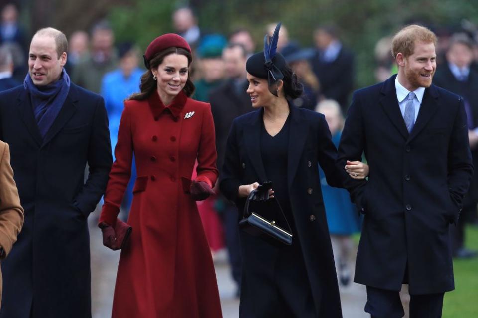 Prince William, Kate Middleton, Meghan Markle and Prince Harry in December 2018 | Stephen Pond/Getty Images