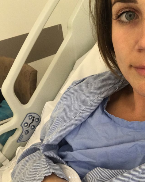 Georgia Love has revealed there was a really funny reason why she started posting photos from her hospital bed. Source: Instagram/GeorgiaLove