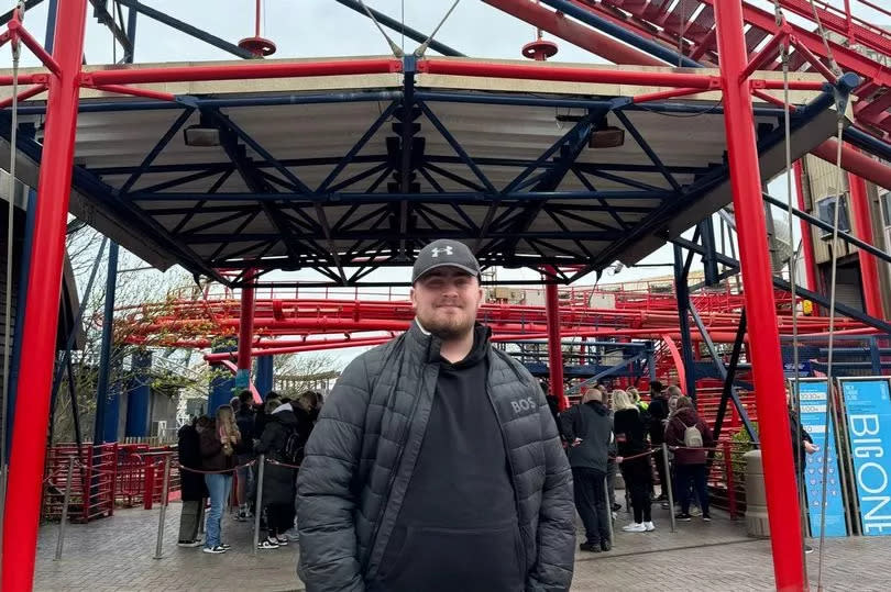 Luke Littler visited Blackpool's Pleasure Beach Resort