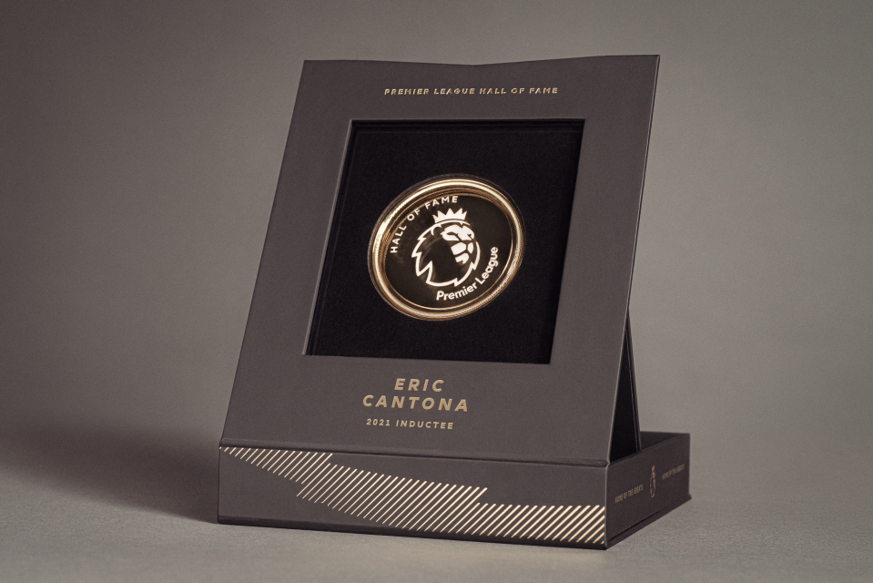 Eric Cantona Premier League Hall of Fame medal