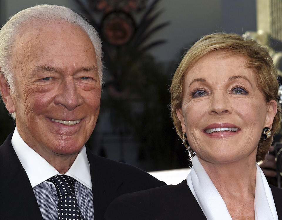 Christopher Plummer is being mourned by his Sound of Music co-star Julie Andrews in the wake of his death. The two are seen here at the 50th anniversary screening of the film in 2015. (Photo: Reuters)