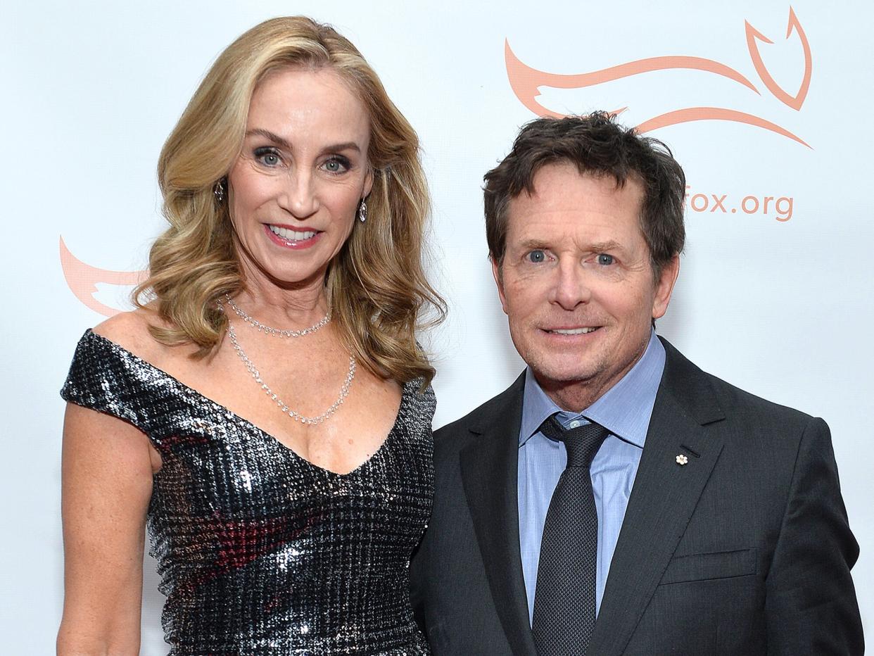 Tracy Pollan and Michael J. Fox attend A Funny Thing Happened On The Way To Cure Parkinson's benefitting The Michael J. Fox Foundation on November 16, 2019 in New York City