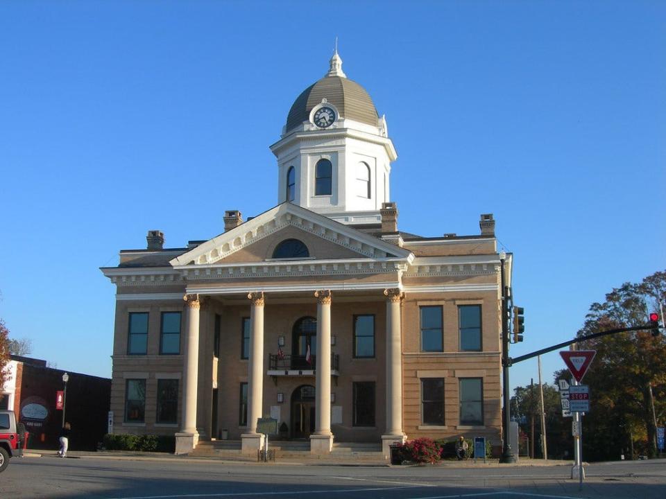 Jasper County Courthouse in Monticello, Georgia.