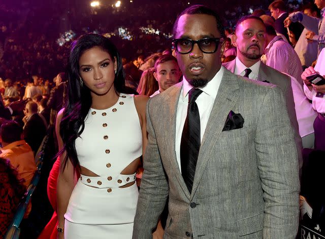 <p>Ethan Miller/Getty</p> Cassie Ventura and Sean "Puff Daddy" Combs pose ringside at "Mayweather VS Pacquiao" on May 2, 2015 in Las Vegas, Nevada.