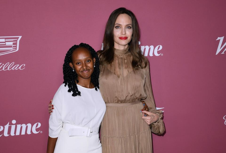 Angelina Jolie and Zahara Jolie-Pitt Arms Around Each Other Red Carpet 2020 'Variety's' Power Of Women