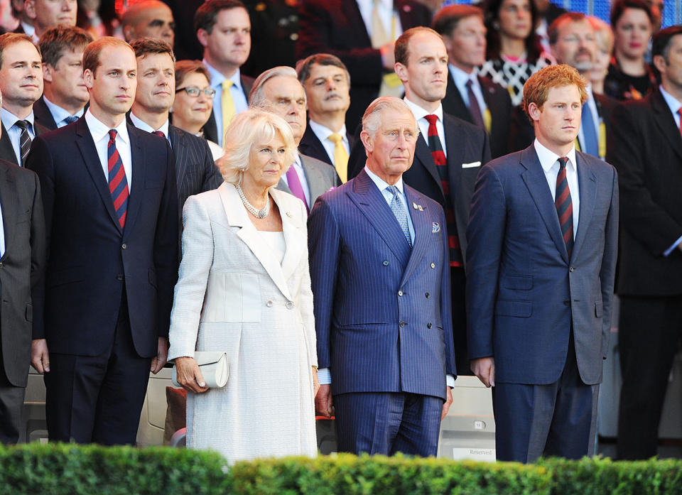 William, Camilla, Charles, and Harry