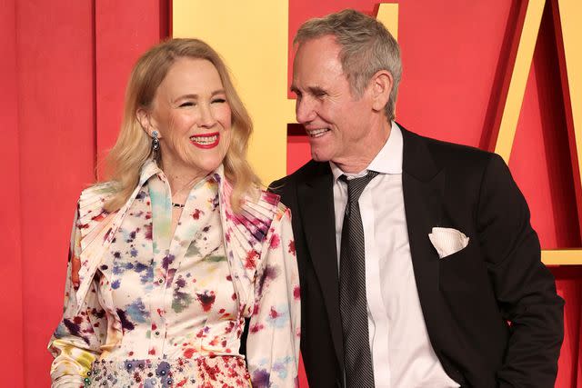 <p>Kayla Oaddams/FilmMagic</p> Catherine O'Hara and Bo Welch attend the 2024 Vanity Fair Oscar Party on March 10, 2024 in Beverly Hills, California.