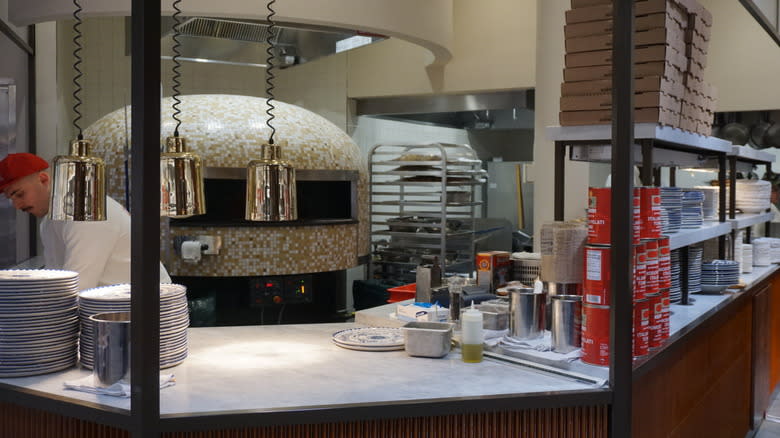 pizza station in Eataly