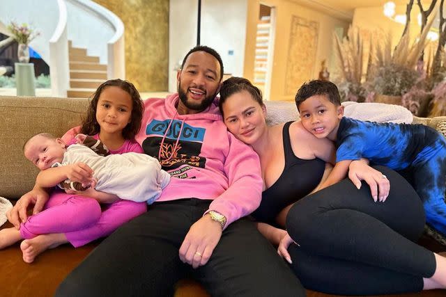 Chrissy Teigen Instagram John Legend and Chrissy Teigen with their kids