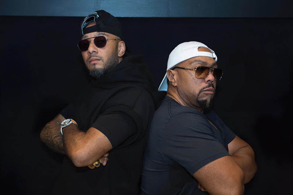Swizz Beatz and Timbaland<span class="copyright">Kinnison Cyrus for Delayed Reaction</span>