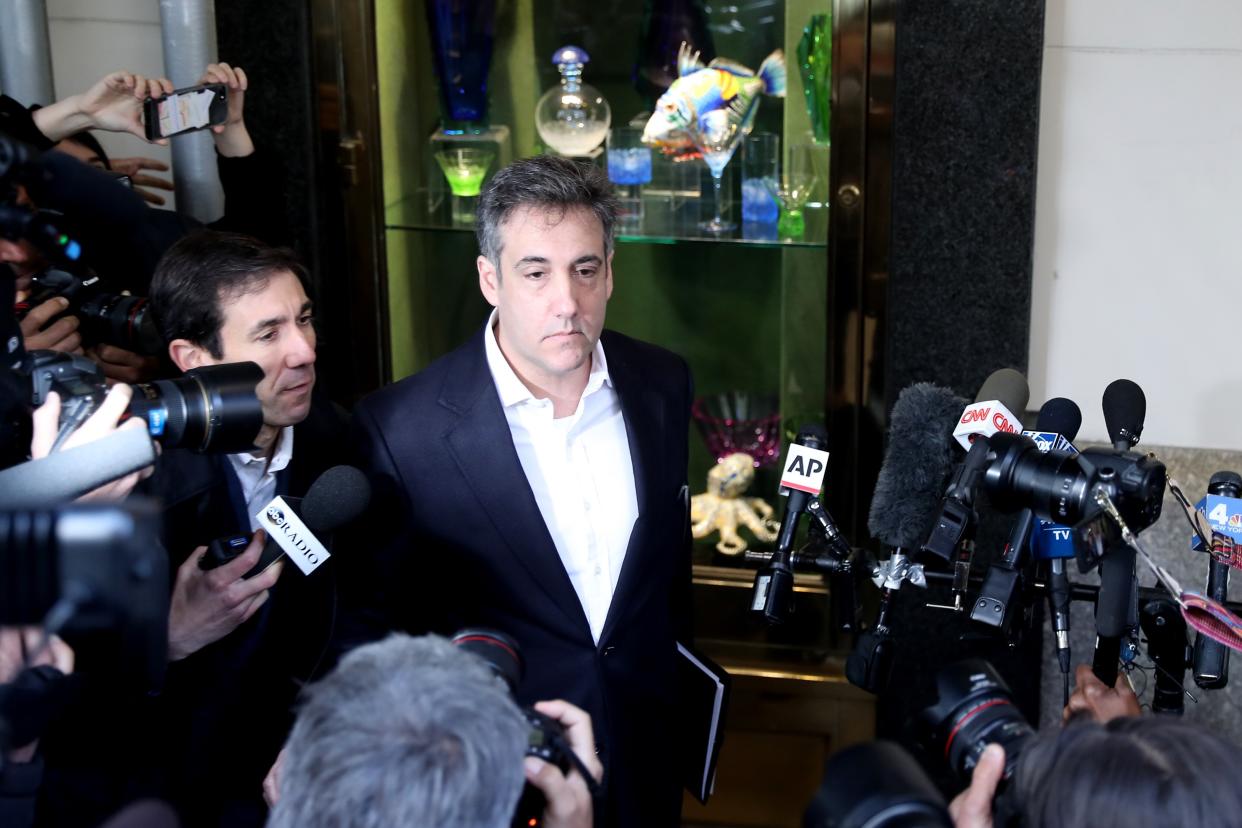 Michael Cohen leaves his apartment in May 2019 to begin serving his three-year sentence. (Photo: Anadolu Agency via Getty Images)