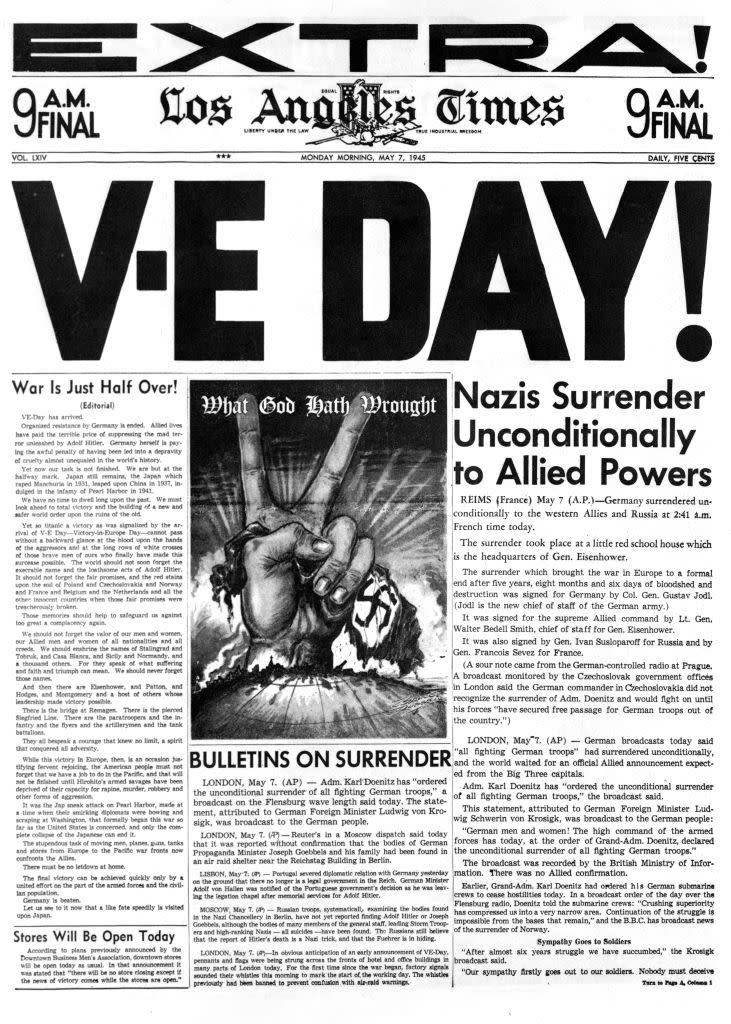 1940s the la times front page