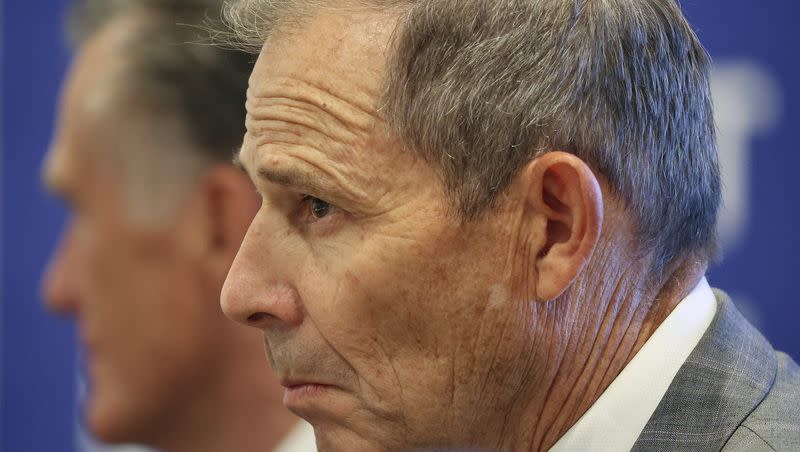 Rep. John Curtis, R-Utah, attends a South Valley Chamber of Commerce meeting in Sandy on Aug. 18, 2022. Utah’s four congressmen want to investigate the origin of the COVID-19 virus to be better prepared for future outbreaks.
