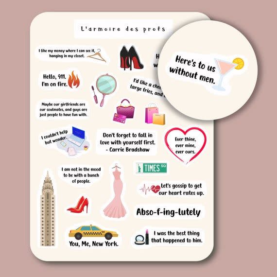 13) <i>Sex and the City</i> Sticker Sheet