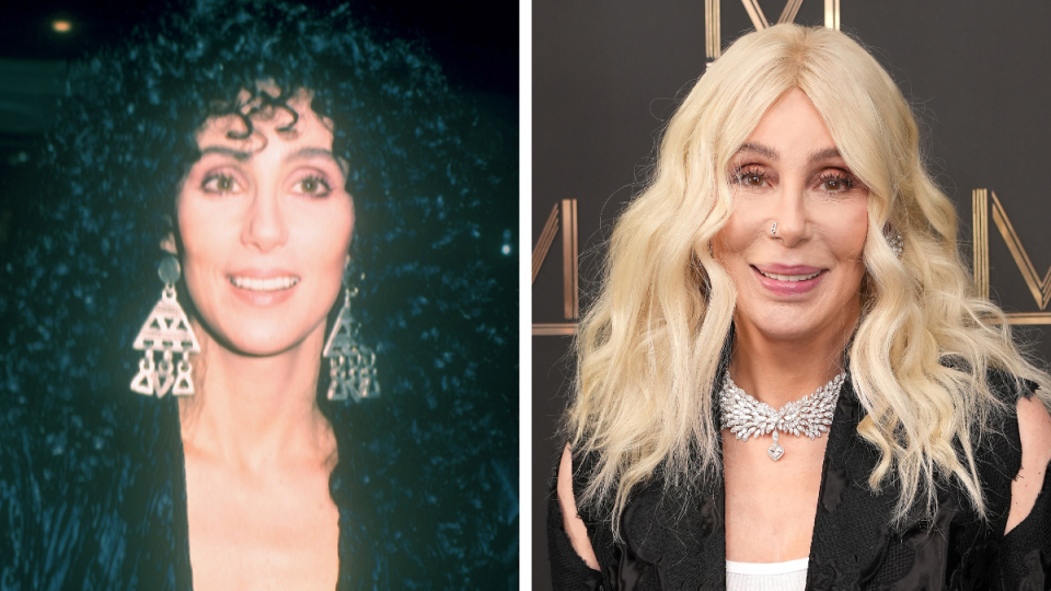 Cher in 1987 and 2023