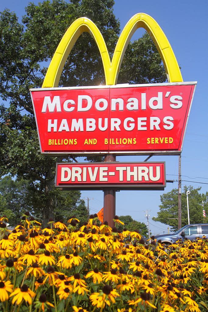 A McDonald's drive-thru restaurant.