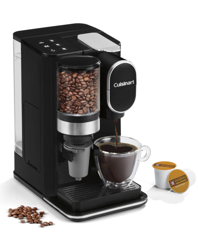 Chefman Insta-Coffee Max Single Serve Coffee Maker w/ Cup Lift, K-Cups or  Grounds, Black