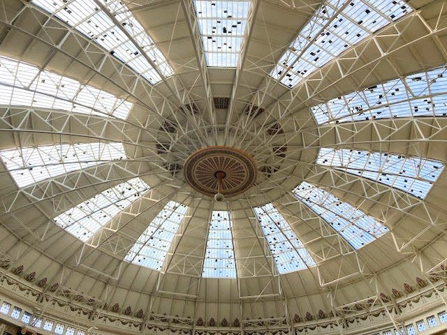 The dome in the atrium of the West Baden Springs Hotel, a popular destination in southern Indiana that provided the foundation for the Black community in West Baden.