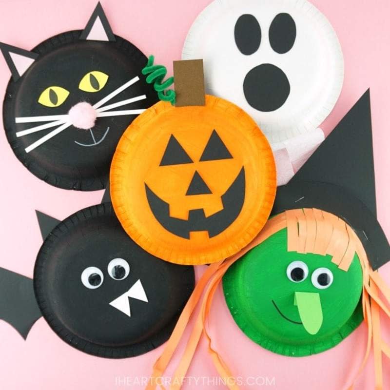 <p>Project Denneler</p><p>Keep your little monsters entertained at the kids' table with this fun paper bowl craft <a href="https://iheartcraftythings.com/halloween-craft-ideas.html" rel="nofollow noopener" target="_blank" data-ylk="slk:I Heart Crafty Things;elm:context_link;itc:0;sec:content-canvas" class="link ">I Heart Crafty Things</a>! When they’re done, fill the bowl with candy so they can munch on their new creations. </p>