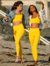 <p>Sara Sampaio and Jasmine Tookes have some fun in the sun during a photo shoot in Malibu on July 21. </p>