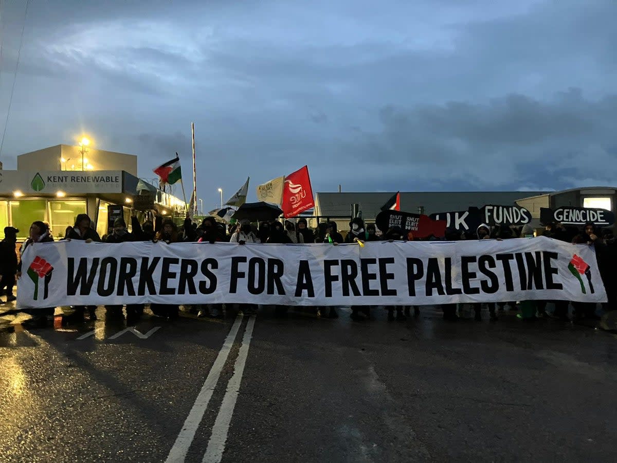 British workers say they have responded to a call by Palestinian trade unions to “Stop Israeli war crimes" (Workers for a Free Palestine)