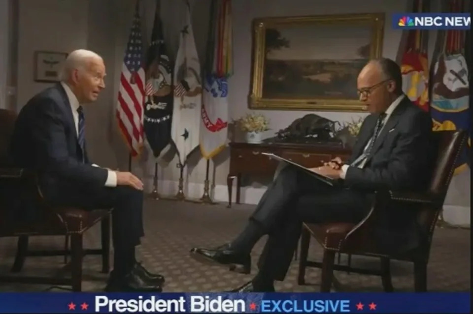 Biden has conducted multiple campaign events this week, including a sit down interview with NBC’s Lester Holt on Monday (NBC News)