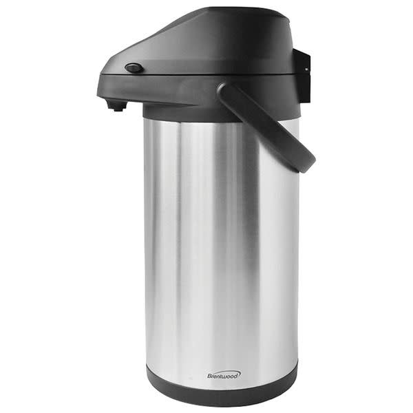 12) Brentwood CTSA-3500 3.5-Liter Airpot Hot & Cold Drink Dispenser, Stainless Steel