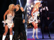 ¿Recuerdas el famoso beso que se dieron Britney Spears y Madonna en los MTV Music Awards de 2003? ¡Cómo olvidarlo! Y eso que han pasado ya 12 años. En la mente de este artista, las protagonistas de ese momentazo son la adorable princesa Aurora y la malvada Maléfica de ‘La Bella Durmiente’. ¡Seguro que nunca lo hubieras imaginado! (Foto de Jeff Kravitz/FilmMagic/Getty Images/ Instagram/@isaiahks_art).