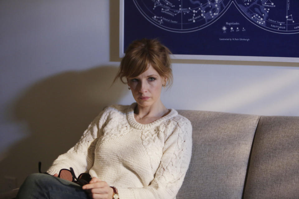 This image released by ABC shows Kelly Reilly in a scene from the new medical drama "Black Box," premiering Thursday at 10 p.m. EDT on ABC. (AP Photo/ABC, Patrick Harbron)