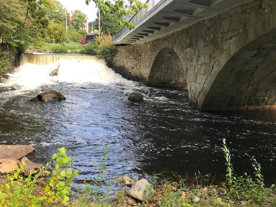 The Branch River flows under a double-arch stone bridge before running through Slatersville and eventually emptying into the Blackstone River.