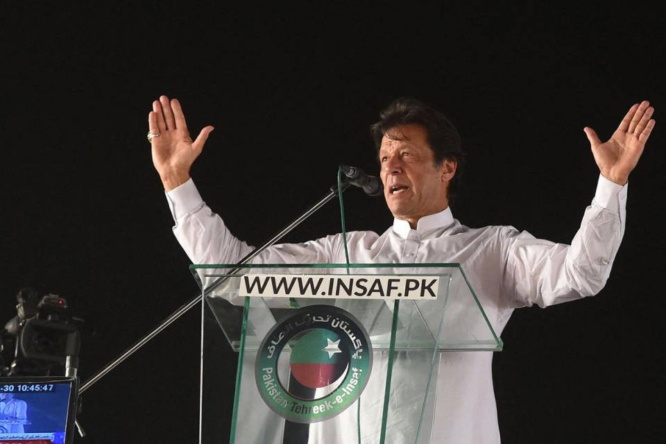 Khan hoped to break with Pakistan’s fraught history of military strongholds and dictatorships (AFP/Getty)