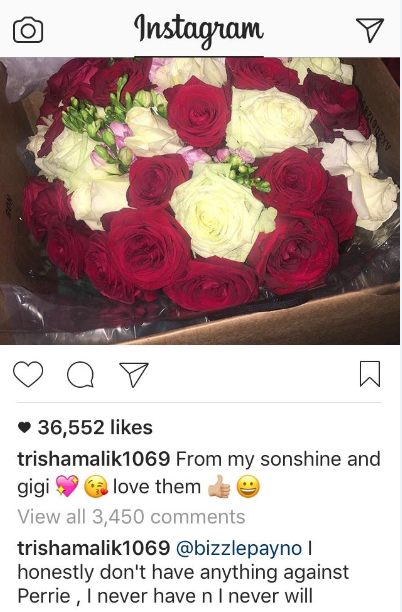 Trisha responded to the backlash.