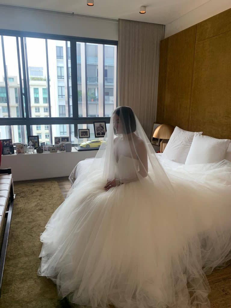 Singaporean socialite Kim Lim held her wedding solemnisation on 22 Feb 2022. (Photo: Kim Lim)